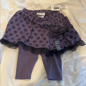 Naartjie Purple Polka Dot Skirted Leggings